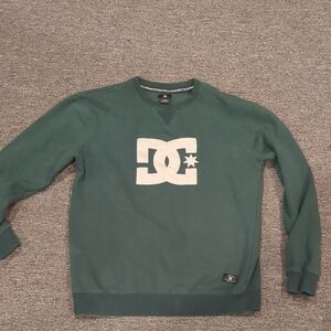 DC Green Crewneck Sweater with Logo